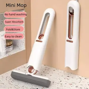 Mini Handheld Folding Mop, Multi-Functional Desktop Mop for Home Use, No Hands Needed, Quick Cleaning for Kitchen and Bathroom