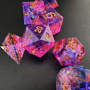 Arcane Nexus – Resin Polyhedral DnD Dice Set (7pcs) for Dungeons & Dragons, Pathfinder, TTRPG, MTG Commander, Tabletop RPGs Ideal Gift for DnD Players