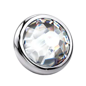 Clear CZ Titanium Bezel End