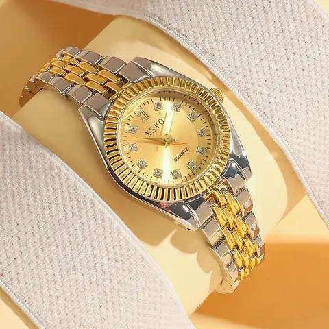 Women's Quartz Wristwatch, Elegant Round Analog Dial, Stainless Steel Band, Business Casual Style, All Season Wear, Business Fashion Watches, Fashion Wristwatches