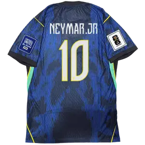 26-27 Brazil away/football jersey/blue/fan version/men's/short sleeved/casual/sports top/breathable/quick drying/No.10