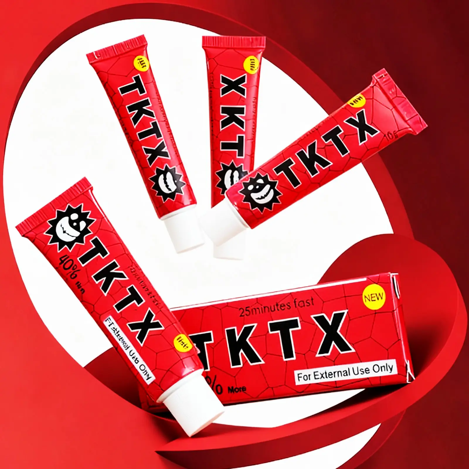 TKTX Tattoo Numbing Cream 4-Pack (10g Each) - Lecithin-Based Fast-Acting Pain Relief for Tattoos, Waxing, Microneedling & Beauty Procedures, Long-Lasting External Numbing Gel for Sensitive Skin