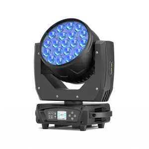 UKING 19x10W Beam Moving Head Light  Zoom Stage Light RGBW DMX512 Wash Lighting with Zoom Effect Perfect for DJs Discos Parties