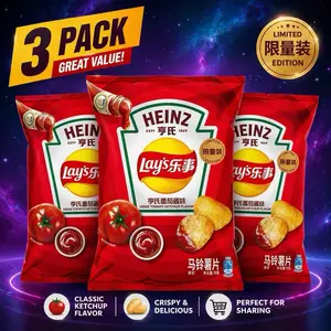 Lay’s Heinz Ketchup Chips 3 Pack | Imported Limited Edition Potato Chips