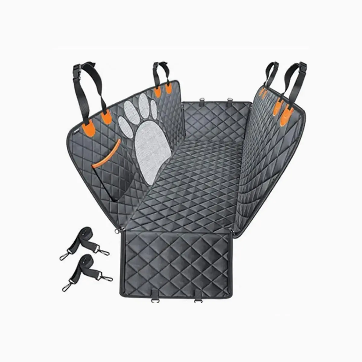 Car Pet Rear Seat Cover Dog Car Seat Cover with See through Mesh Window and Side Zipper Waterproof Anti skid Scratch proof Easy To Clean All round Protection of Seat and Door Suitable for A Variety of Models