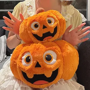 Funny Halloween Series Large Face Demon Pumpkin Plush Toy Doll, Soft Stuffed Animal, Cute Stuffed Decoration Gift, Perfect Halloween Decorations