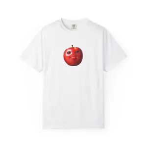 Smirking Red Apple T-Shirt | Cute Fruit Face Tee