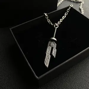 Toji Fushiguro Sword Necklace, Jujutsu Kaisen Cosplay Prop,Chain Length: 25 inches Alloy Steel  of Heaven Pendant, Anime Weapon Jewelry for Men (25 Inches)