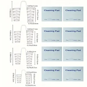 [Silicone Anti-Snoring] 4pcs Reusable Silicone Anti-Snoring Device | 4 Different Sizes, 8 Cleaning Pads, Nasal Sinus Expansion Relief - Simple Solution for Nasal Snoring, Ventilation Anti-Snoring Nose Clip