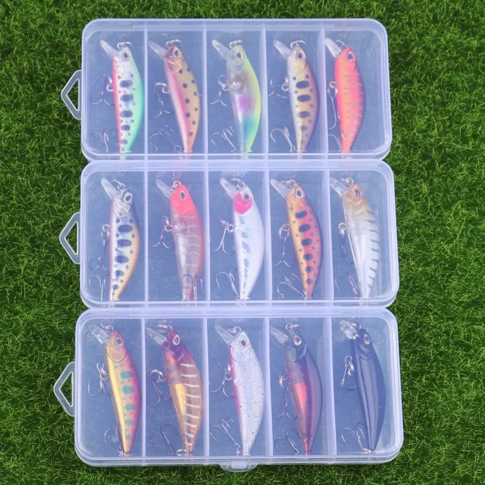 15pcs Jerkbait Slow Sink Fishing Lures for Bass Fishing Minnow Lures with Tackle  Box for Freshwater Saltwater - TikTok Shop
