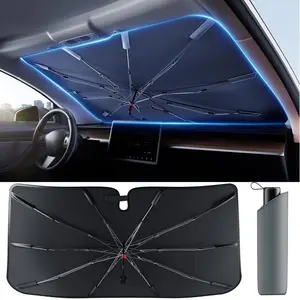 2 Pcs Car Windshield Sun Shade UV Protection Foldable Sunshade for Cars Heat Shield Dashboard Summer Must-Have Cool Car Accessories Auto Sun Protector