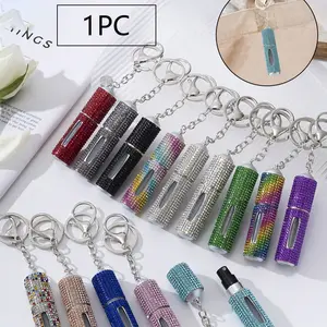 Women's Rhinestone Perfume Bottle Keychain, Bag Charm Accessory, Keychain For Bags, Portable Fashion, Christmas Gift, Holiday Gift, Couple Gift
