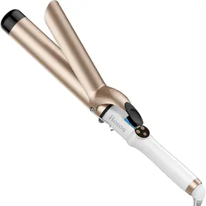 Hoson 1 1/2 Inch Large Barrel Curling Iron - Portable Heated Curler for Hair Waver & Curl Maker - Heatless Curler for Styling