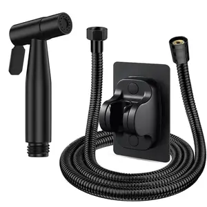 Handheld Bidet Sprayer for Toilet, 3counts/set Stainless Steel Adjustable Water Pressure Control Sprayer & Hose & Bracket, Bidet Toilet Sprayer for Home Bathroom, Toilet Bidet Attachment