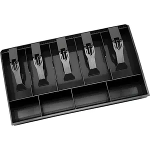 Cash Register Drawer Insert Tray for Money Storage, Black (5 Bill & 4 Coin) for Banks Supermarkets Stores