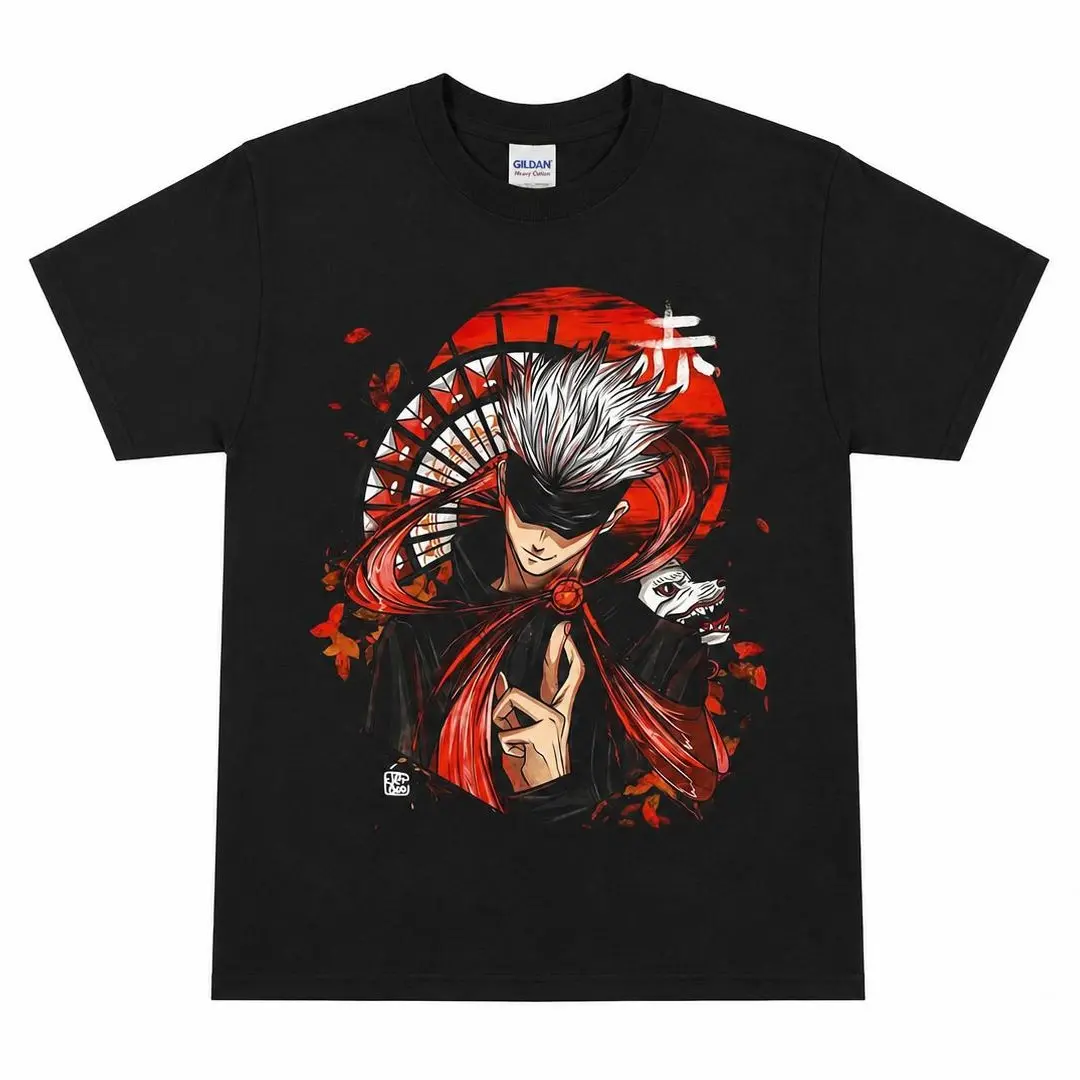 Gojo Satoru Jujutsu Kaisen Anime Graphic Tee, Satoru Gojo Sensei JJK Manga Anime Youth Shirt, Gojo Jujutsu Kaisen Anime T-Shirt for Men, Women and Kids