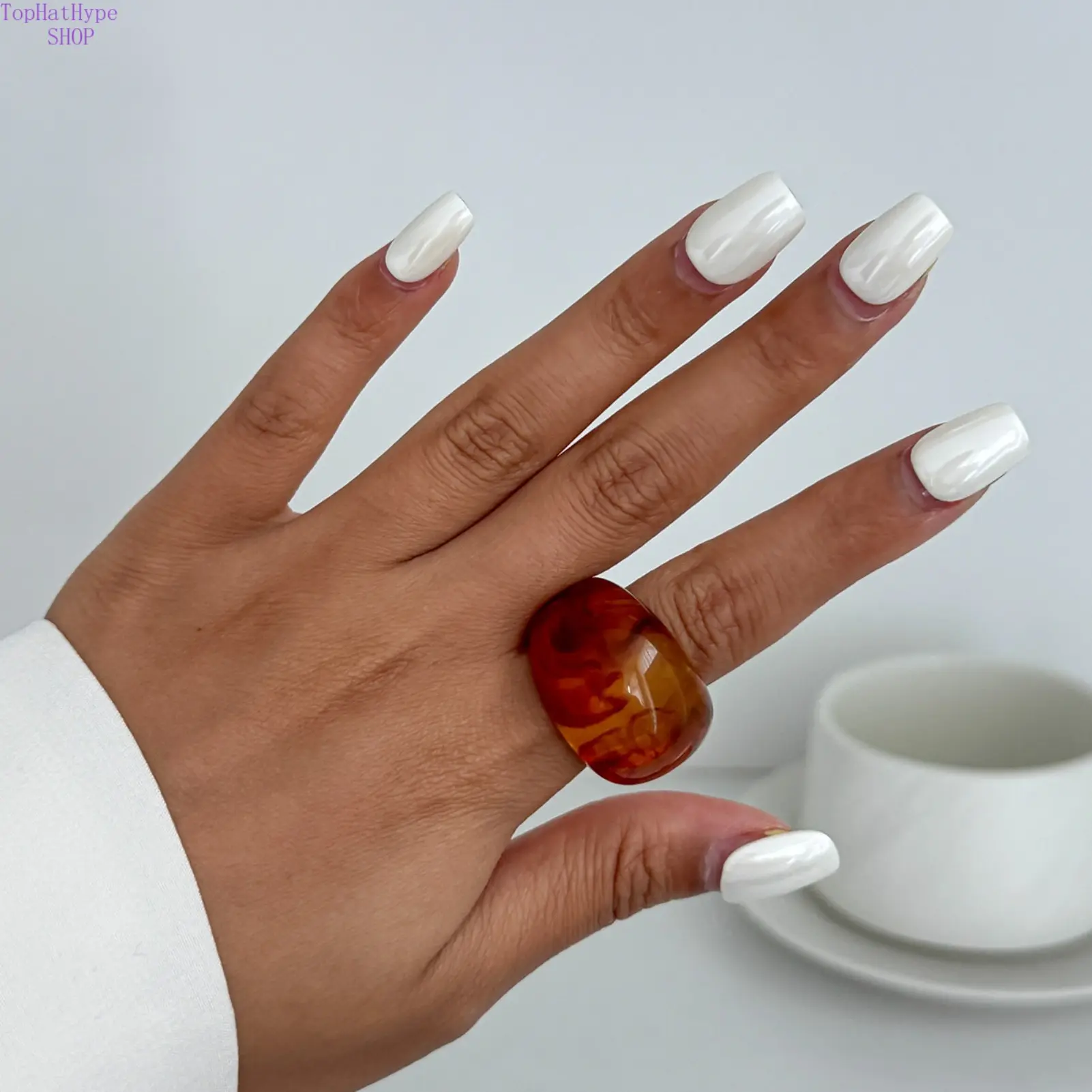 Transparent Colorful Resin Wide Curved Band Rings Retro INS Trendy Unique Niche Design Stackable Finger Rings Y2K Aesthetic Dainty Bold Fashion Jewelry Casual Stylish Accessories for Women Daily Party Street Vacation Outfit Layering Wear Transparent Colorful Resin Wide Curved Band Rings Retro INS Trendy Unique Niche Design Stackable Finger Rings Y2K Aesthetic Dainty Bold Fashion Jewelry Casual Stylish Accessories for Women Daily Party Street Vacation Outfit Layering Wear