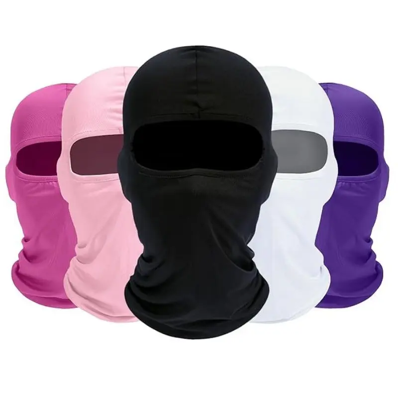 Yeomoo 5-Pcs Unisex Balaclava Face Mask - Lightweight Cooling Neck Gaiter, 1-Size Breathable Sun Shield for Outdoor Sports, Hiking, One Size, Running