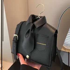 Fashion Designed Foldable Collar Crossbody Bag: Unique Shirt - Inspired Design For Trendy Daily And Casual Outfits