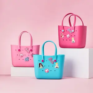 [Crochet Bag with Accessories] Barbie Daylight Shiny Series 3 Color - Cute Design Durable Lunch Bags For Girls Suitable Size Pink Pale Pink Blue Bento Bags With Repairable Handle, Surprise Halloween Gift for Girls and Daughters, Mother's Day Basket Gift