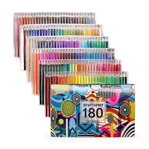 Brutfuner Art Professional Colored Pencils 180 Colors Oily Aquarelle Sketch Drawing Color Pencil Art Supplies School Stationery