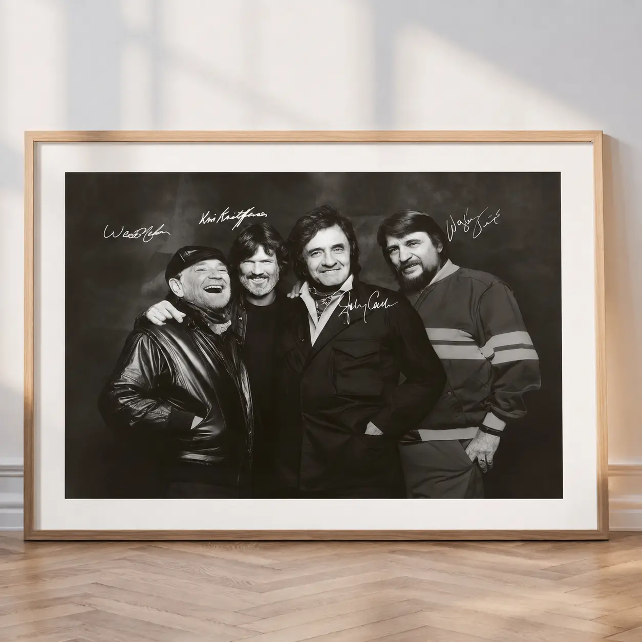 [No Frame] Outlaw Country Poster, Vintage Western Music Wall Art, Black And White Americana Print