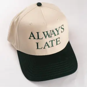 Always Late Embroidered Dad Hat: Funny Sarcastic Baseball Cap