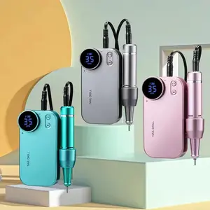 Portable LED Display Nail Drill Machine, 1 Count Low Noise Electric Nail Drill, Professional Nail Polisher for Salon