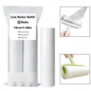Sticky Hair Remover Replacement Paper Roll, Tear-Off Sticky Roller Core, 19cm Large Size, Strong Adhesive Dust Removal, Home Clothing Pet Fur Cleaner