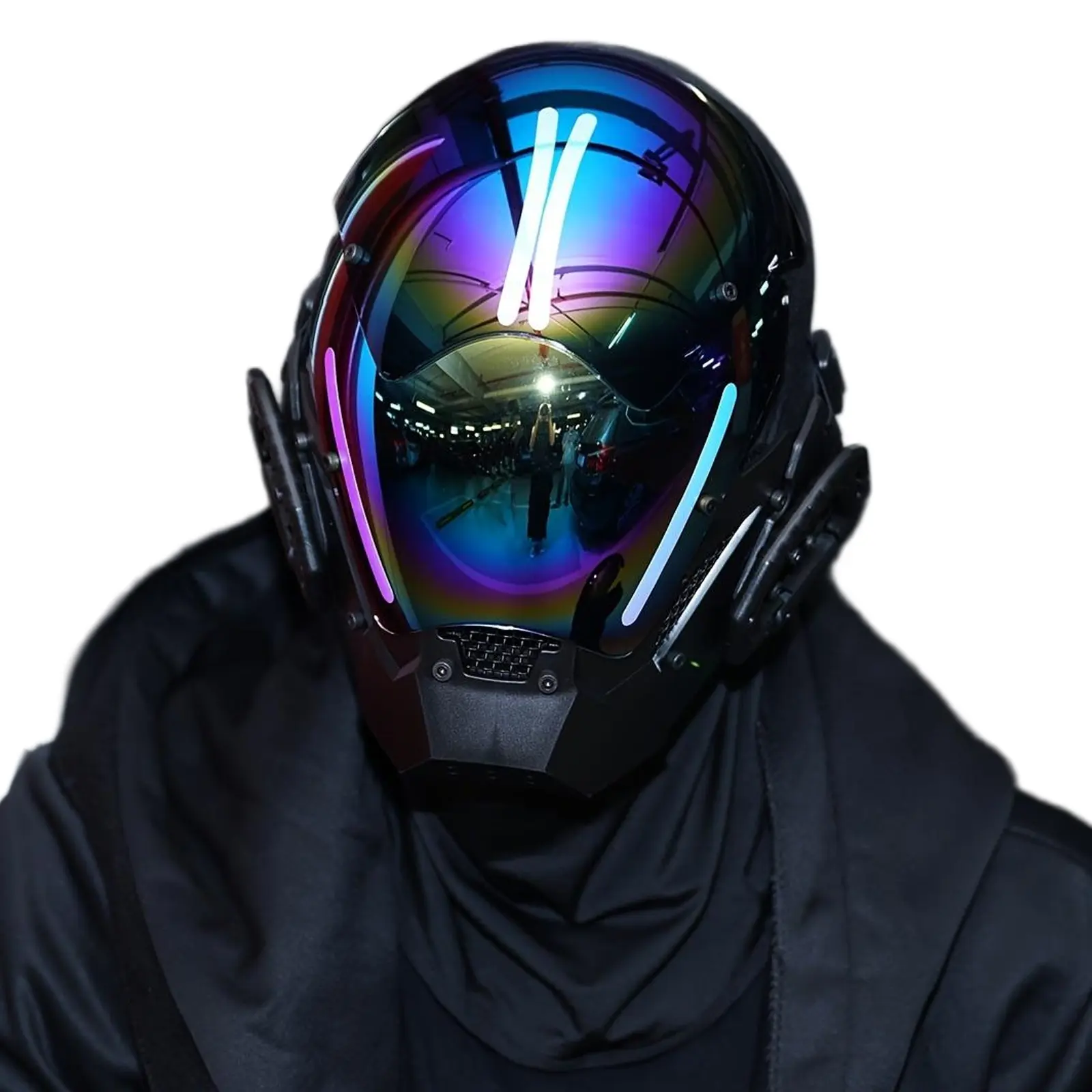 Punk Helmet Mask, 1 Count Holiday Decoration Mask, Party Decorative Mask, Cool Masks, Cyberpunk Mask, Cybermask for Men, Festive & Party Supplies, Festival Party Supplies, Party Accessory