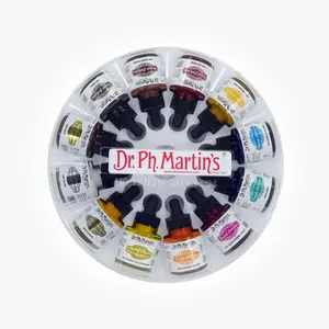 Dr. Ph. Martin's Spectralite Private Collection Liquid Acrylics (Set 3) Acrylic Paint Set, 1.0 US fl oz, 1 Set of 12 Bottles