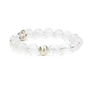 Natural Clear Quartz Bracelet 1 Count Energy Boost & Daily Wear High Transparency Crystal Beads Jewelry