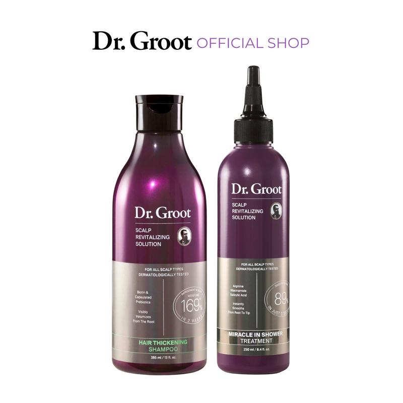 Dr. Groot Hair & Scalp Dynamic Duo Set, Korean Haircare, Hair Thickening, Biotin, Keratin