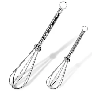 Stainless Steel Kitchen Whisks Set, Includes 5-Inch, 7-Inch, 8-Inch Sizes, Ideal for Mixing, Beating, and Stirring, Durable Design
