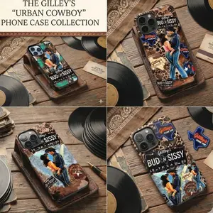 Gilley’s Bud N Sissy Phone Case – Texas Honky Tonk Cowboy Couple Vintage Western Phone Cover, Country Style Aesthetic