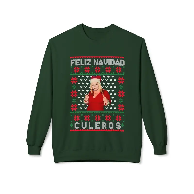 [Mexico Music Tee] -  Jenni Rivera Merry Christmas, includes typography, ugly sweater, Jenni sweater, norteño singers, Christmas, Jenni sweater - Mexico Music Christmas Shirt