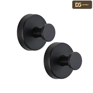 DGAPHRO Heavy Duty Suction Cup Hooks (2 Pack) - Matte Black Renter-Friendly Shower Hooks, Waterproof Damage-Free Towel & Robe Holder for Bathroom Glass, Tile & Mirrors