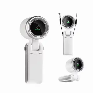 Small Hand Held Battery Fan Rechargeable Personal Cold Cooling Mini Portable Electric Fans LED Display Rechargeable Portable Air Cooler Fan