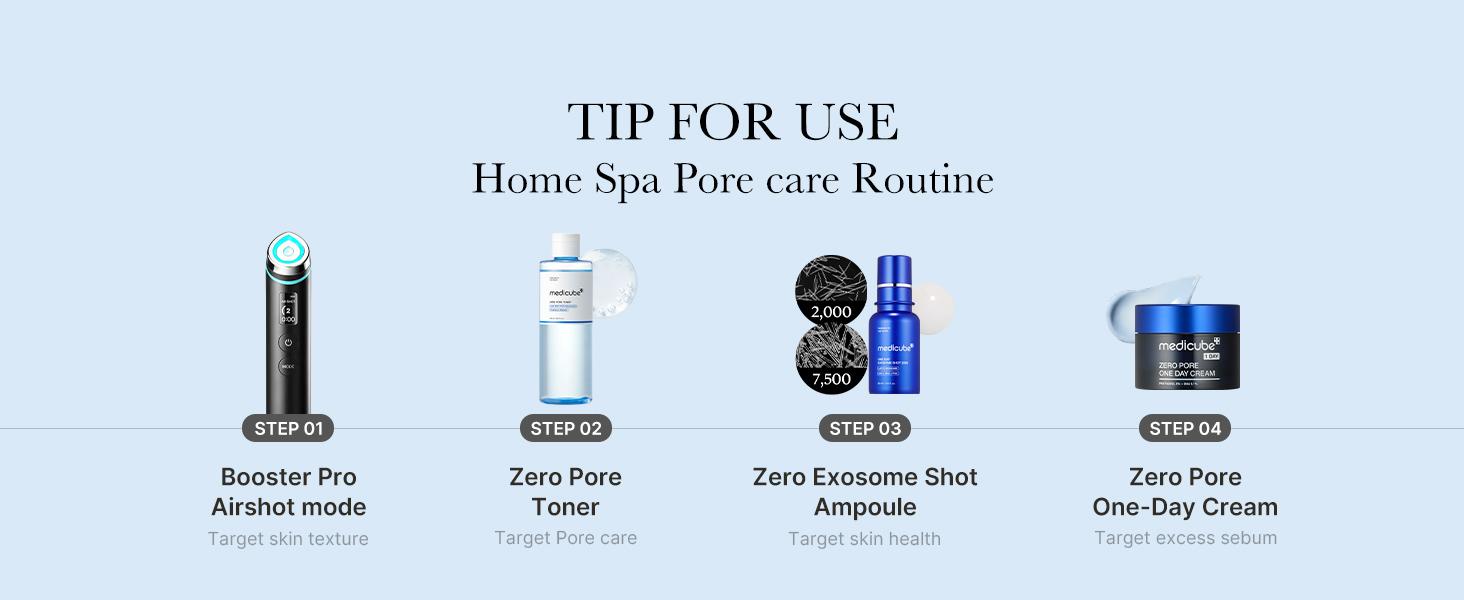 [medicube] Zero Pore Toner I Exfoliating & Hydrating Blue Bottle Water Toner with AHA, BHA, PHA, Niacinamide, and Panthenol | Korean Skin Care for Pores, Texture, Moisture Care