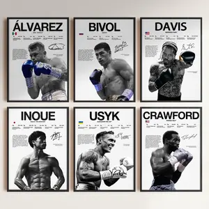 Boxing Poster Wall Art Fighter Legends Vintage Fight MMA Brazilian Fighter Modern Family Bedroom DecorPosters Artwork Design Ornaments.  Easy to hang.