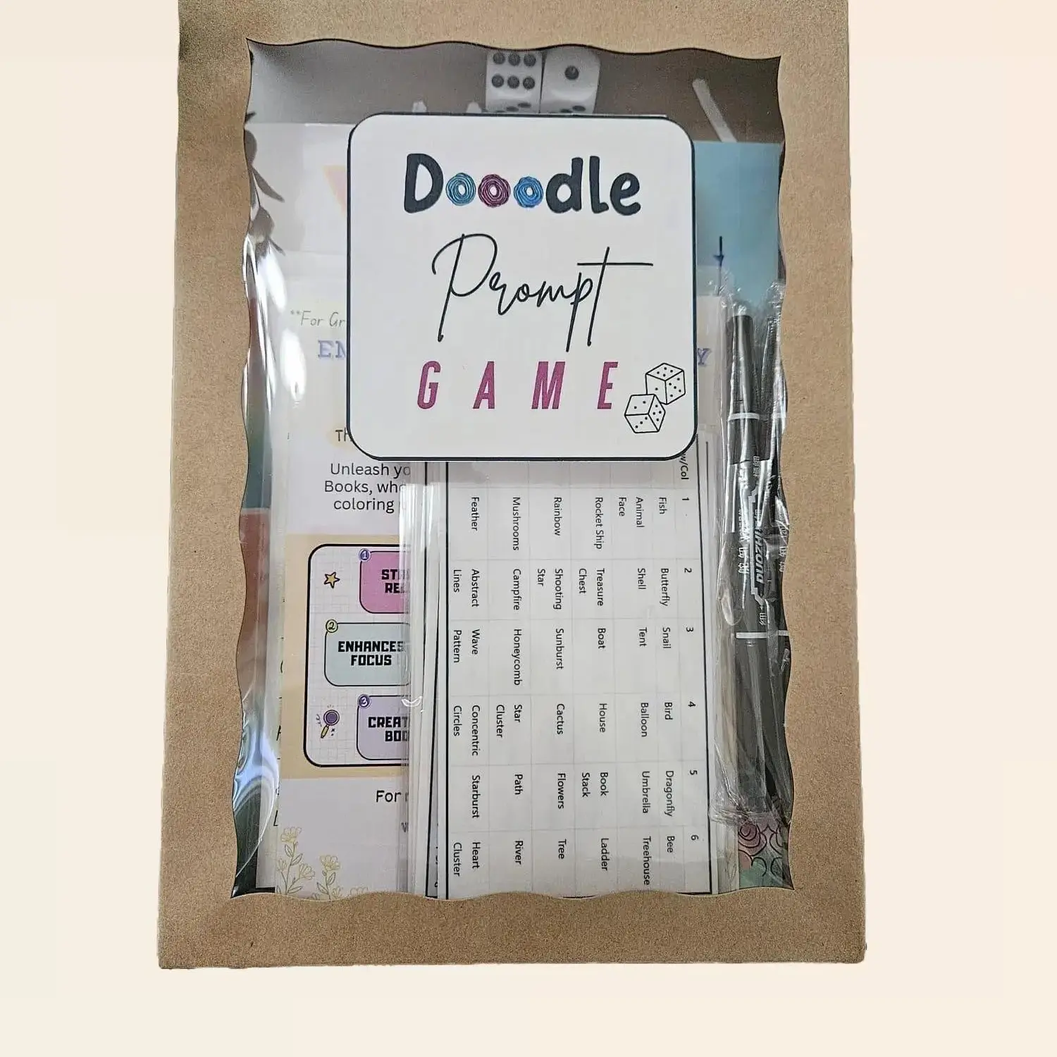 Doodle Prompt Game: Roll, Reveal & Create!