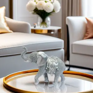 Fashion Mini Elephant Resin Statue, Perfect Home & Office Decoration, Ideal Gift for Any Occasion, Stylish Decorative Figurine