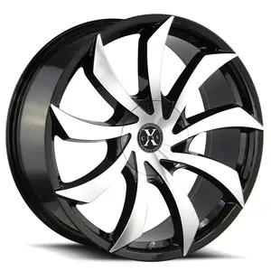 Gloss Black Machined Wheel