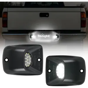 Nilight LED License Plate Lights - 2PCS 6000K White Led Car Lights, Black Housing Truck Vehicle Backlights Compatible with 1995-2004 Toyota Tacoma