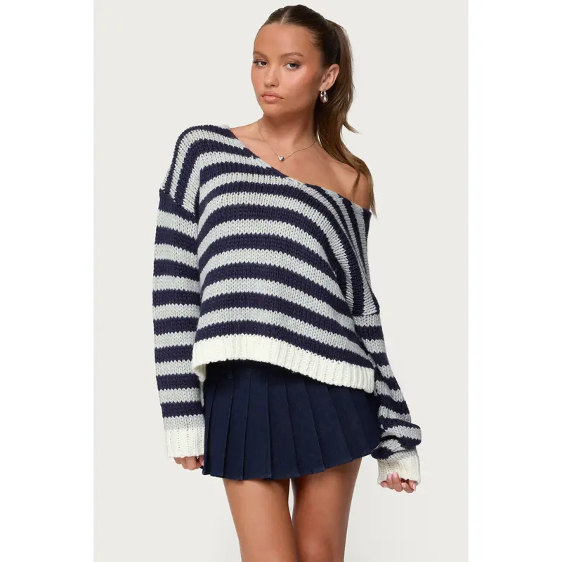 Eugenie Oversized Striped Sweater