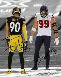 JJ Watt TJ Watt Steelers Cardinals Photo Autograph Poster Print Unframe Art Home Decor