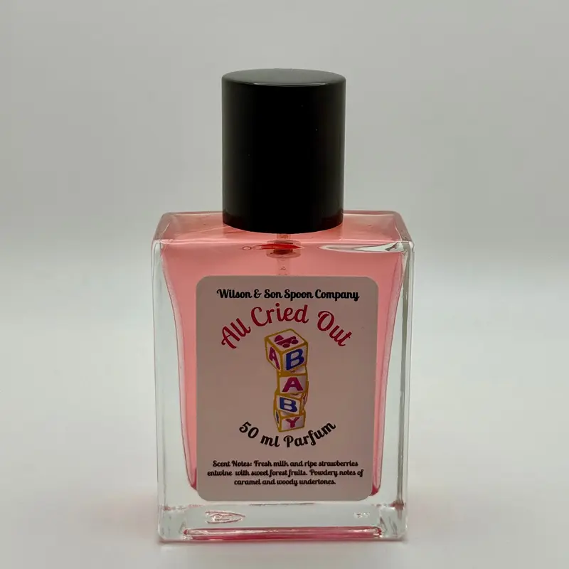 Unisex 50ml Alcohol-Based Paraben-Free Recyclable Glass Bottle Perfume - "All Cried Out" Deep Floral Scented, Aromatic Woody Gourmand Liquid Unisex Fragrance, Travel-Friendly Long-Lasting