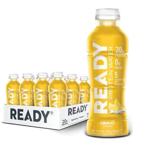 Ready Protein Water - Lemon Ice, 12 Pack - 20g Protein per bottle