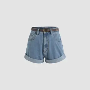 Cider Denim Shorts With Belt