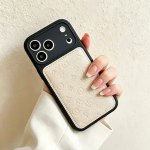 Luxury Embossed Leather Phone Case | Premium Shockproof Protective Cover for iPhone 11-17 Pro Max